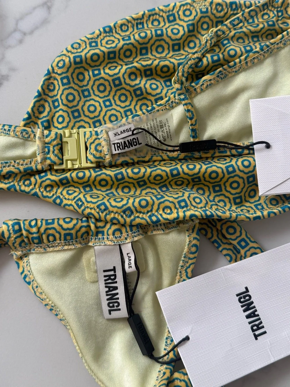 Triangl Swimwear Stell Scoop Crop Bikini SET - Dise - Size L/XL